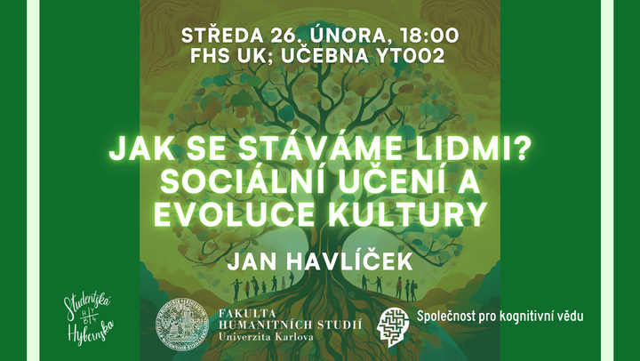 Únorová přednáška "Jak se stáváme lidmi? Sociální učení a evoluce kultury"